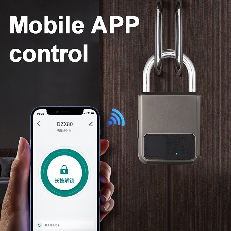 Fingerprint Access Control Door - Tuya Smart Padlock 20 Number Fingerprints