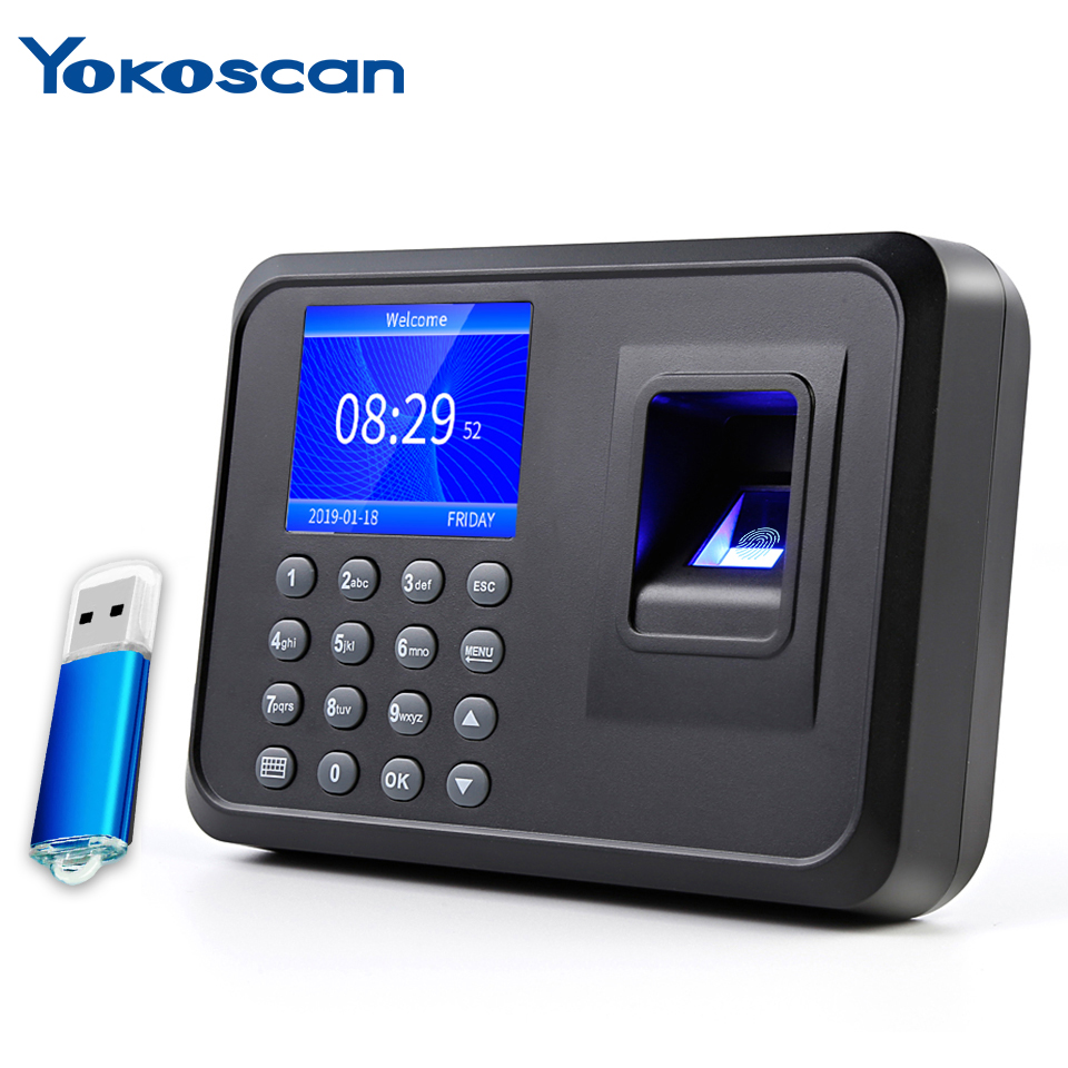 Biometric Time Attendance Machine - Multilingual Spanish/Portuguese/Korean Version Fingerprint Time Attendance