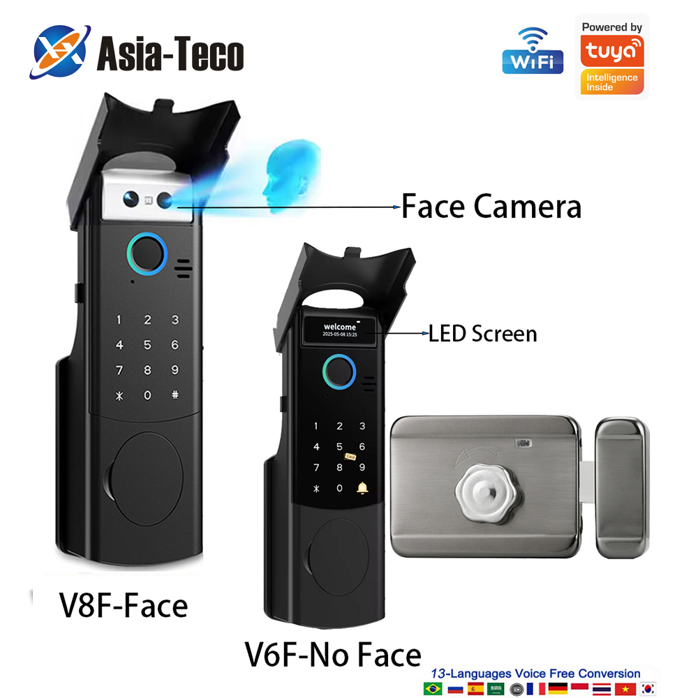 Door Access Control Keypad Rfid - Smart WiFi Door Lock Waterproof Tuya