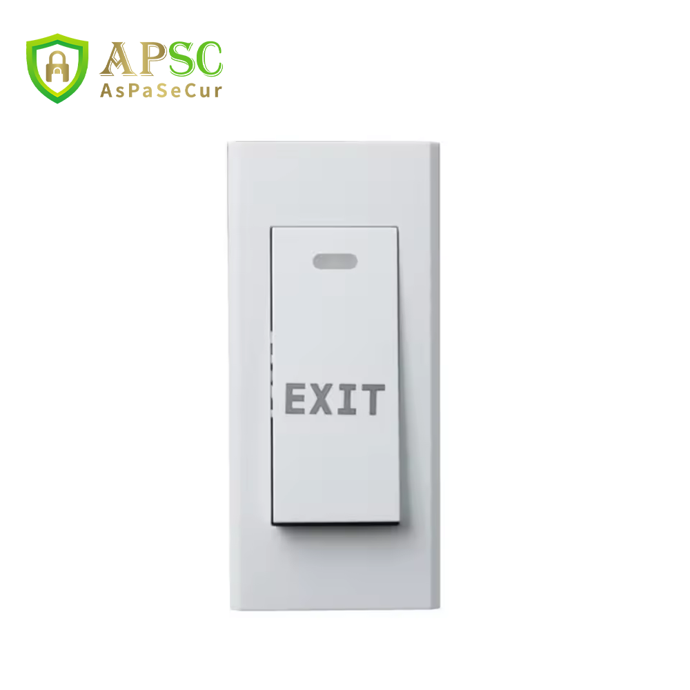 Exit Button Push To Release - NO/NC/COM Narrow Exit Button Wall Mount
