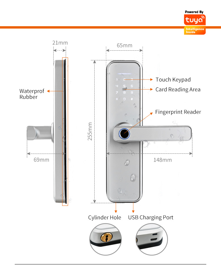 Cerradura Intelige X5 Waterpro - огляд і ціна Fingerprint Access Control Door