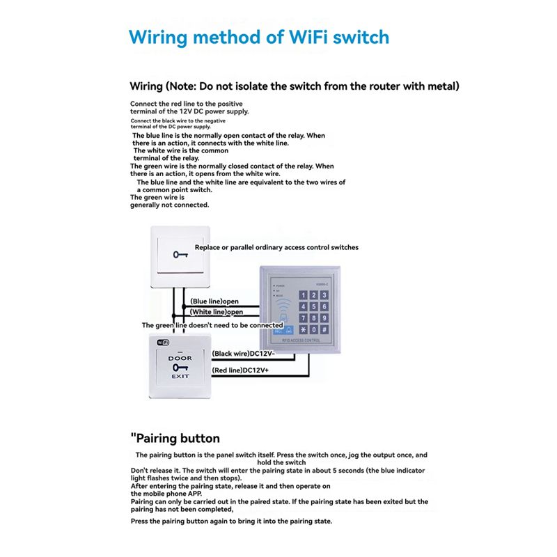 B27B Wifi For Door-Opening Wir - огляд і ціна Exit Button Push To Release