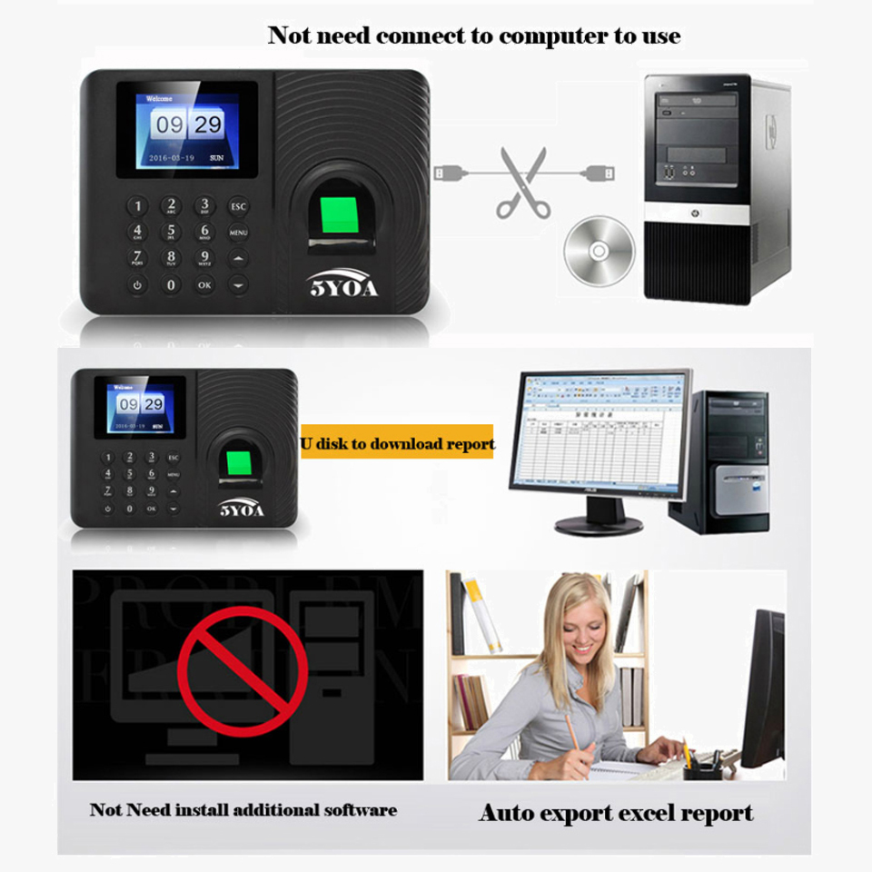 Biometric Fingerprint Time Att - огляд і ціна Biometric Time Attendance Machine