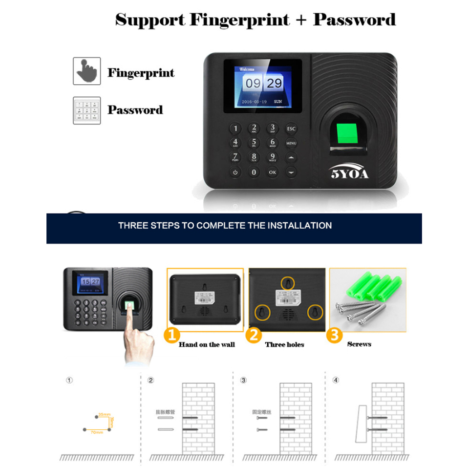 Biometric Fingerprint Time Att - огляд і ціна Biometric Time Attendance Machine