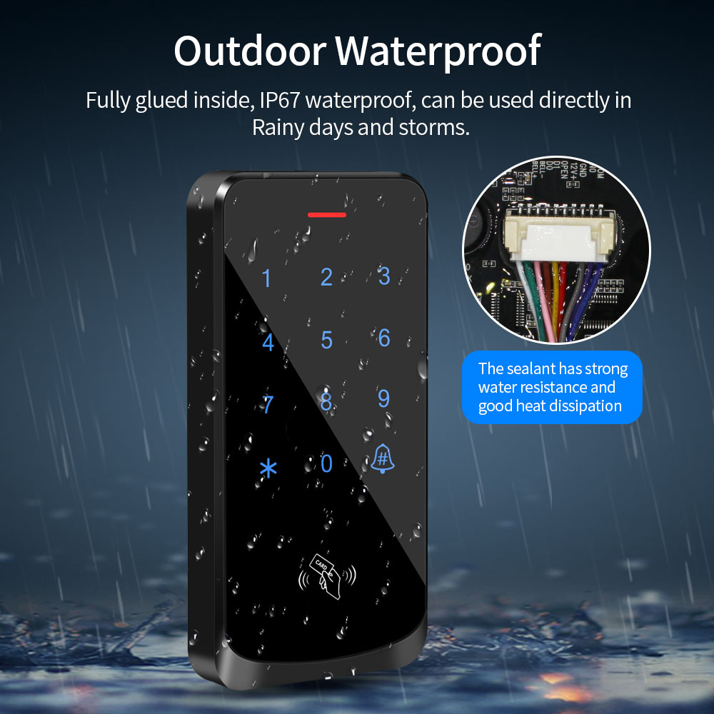 IP68 Waterproof Touch Backligh - огляд і ціна Door Access Control Keypad Rfid