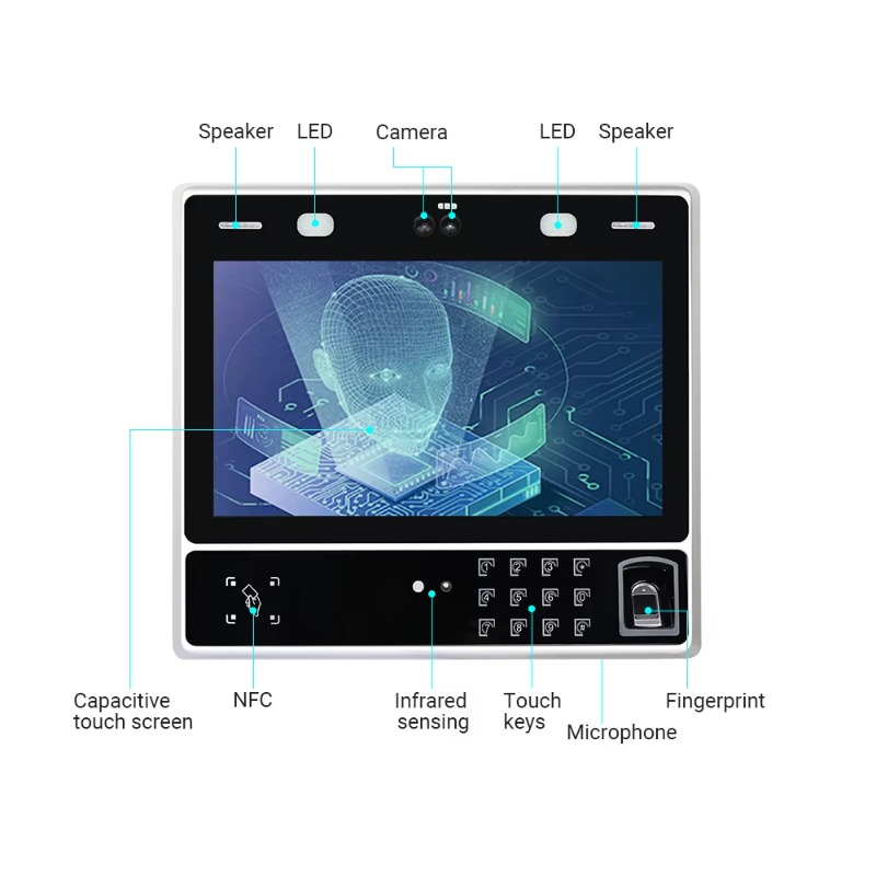 11.6 Inch Facial Recognition A - огляд і ціна Biometric Time Attendance Machine