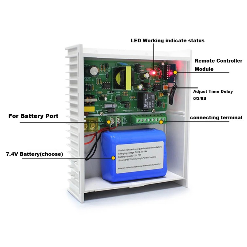 FORAC100~240V DC 12V 5A Power  - огляд і ціна Access Control Power Supply 12V 5A