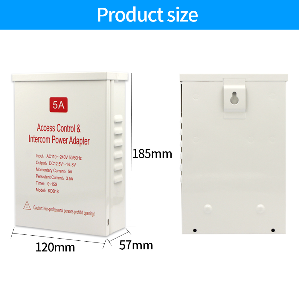 Raniproof DC 12V Access Contro - огляд і ціна Access Control Power Supply 12V 5A