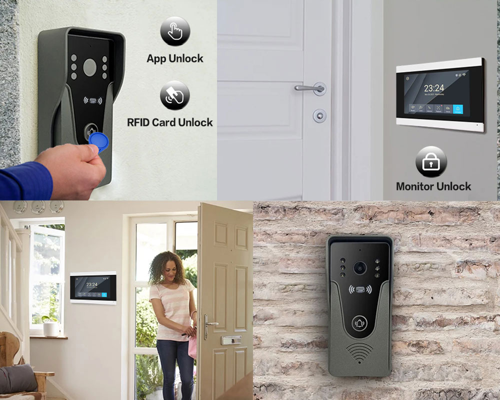 Tuya 1080P 7 Inch Color Touch  - огляд і ціна Access Control System Rfid Kit