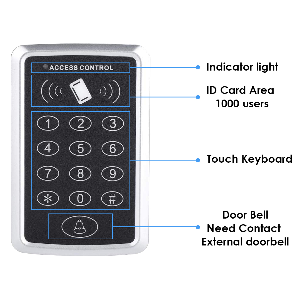 RFID Access Control Keypad 125 - огляд і ціна Door Access Control Keypad Rfid